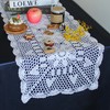 kilofly Handmade Crochet Lace Rectangular Table Runner 15 x 36