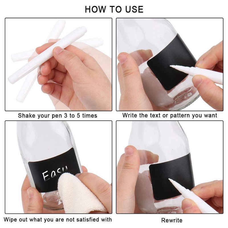 Chalkboard Labels, Joyoldelf 150Pcs Waterproof Reusable Blackboard Stickers Kit for
