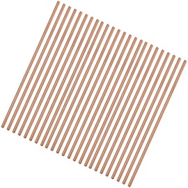 Reusable Metal Straws 50Pcs.8.5” Rose Gold Color Stainless Steel Drinking Straws in Bulk For Wholesale.215x6mm All Curved Straight Straws for 20oz Tumblers Yeti (50pcs all straight Rose gold-8.5")