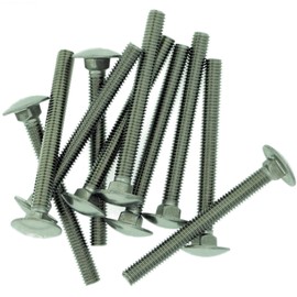 M6 (6mm x 70mm) Cup Square Carriage Bolt (Fully Threaded) - Stainless Steel (A2) (Pack of 10)
