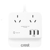 Crest Desktop Power Hub 2 Socket 3 USB
