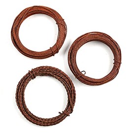Pack of 6 Assorted Rusty Tin Wires | 2-22 Gauge: 30' L ea. | 2-20 Gauge: 30' L ea. | 2-Twisted: 15' L ea, (150 Total Feet)