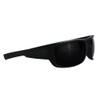 PLOPLO Super Dark Black Polarized Sunglasses Biker Rider Wrap Around