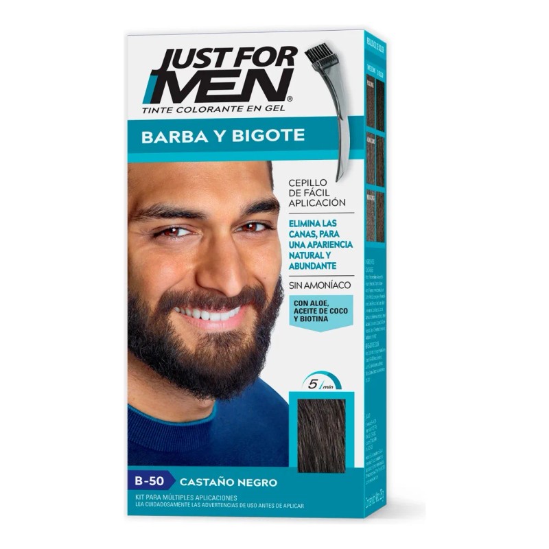 Kit Just For Men Desvanecedor Canas Gx + Barba Castaño