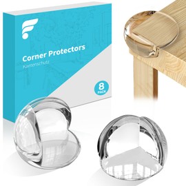 shinfly Corner Protectors for Baby, 8 PACK Thick Table Furniture Edge Protectors for Kids with Strong Adhesion, Sharp Corners Guard & Edge Safety Proofing(Clear, Round)