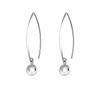 Savlano 925 Sterling Silver Ear Wire Threader Bead Ball Dangling Drop Earrings for Women Available in 6MM, 8MM, 10MM and 12MM -Made in Italy Comes With Savlano Gift Box (6MM)