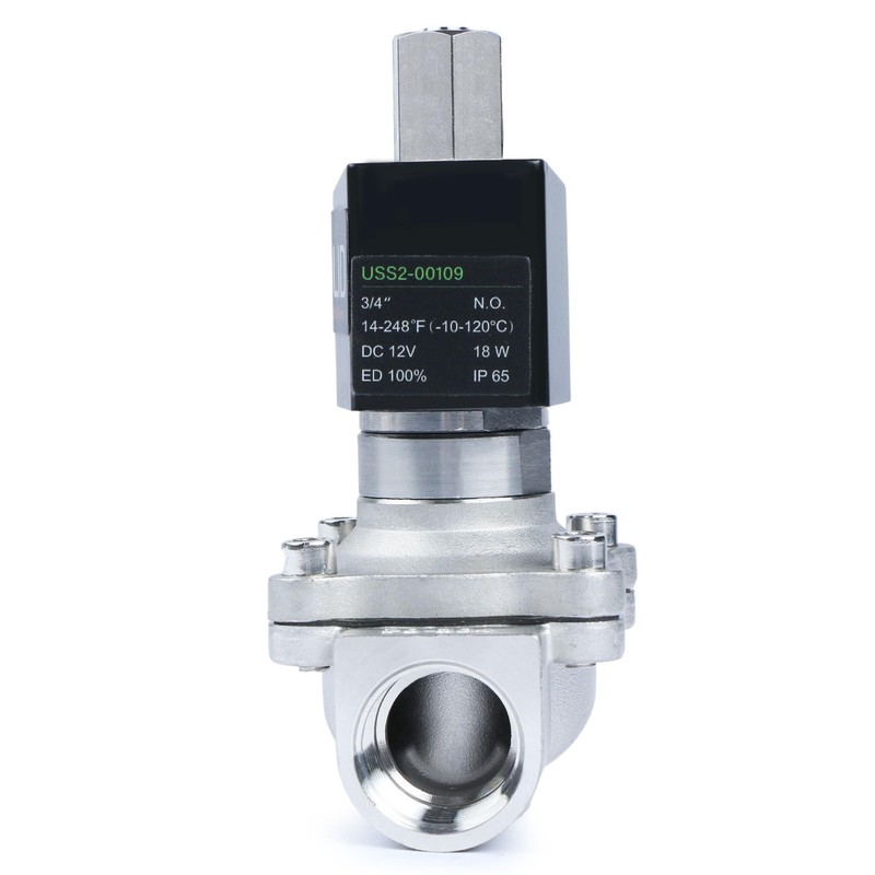 U.S. Solid 3/4" Solenoid Valve - Stainless Steel 12V DC