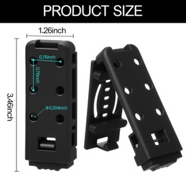 Relaxweex 4 Pack 3 Inch Holster Belt Clips Knife Belt Clip Kydex Holster Adjustable Molle Attachment Adapter with Mounting Hardware Panel Mounts Straps Tools for Vests Backpacks(Classic Style)