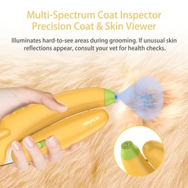 YOYUPETA Dog Nail Clippers with LED Light & Nail File – Professional at-Home Pet Grooming Kit, Razor-Sharp Claw Trimmer & Built-in File for Safe, Stress-Free Trimming on Dogs Cats. Yellow