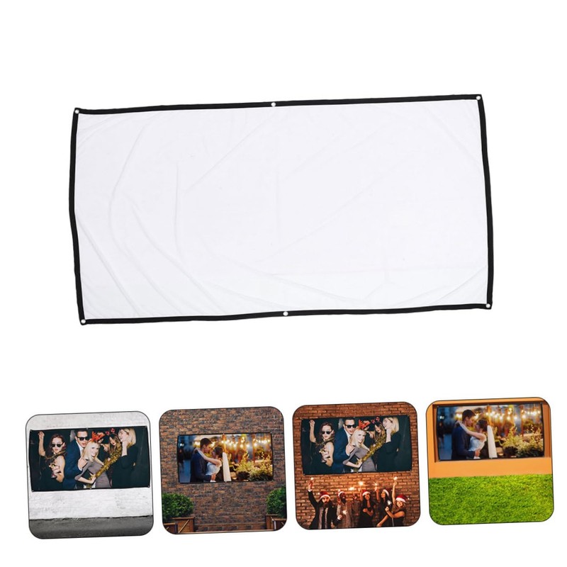 LABRIMP Folding Projector Screen Portable Polyester Projection Screen for Indoor
