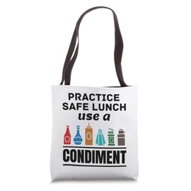 Lunch Lady Funny Cafeteria Worker Practice Safe Lunch Tote Bag