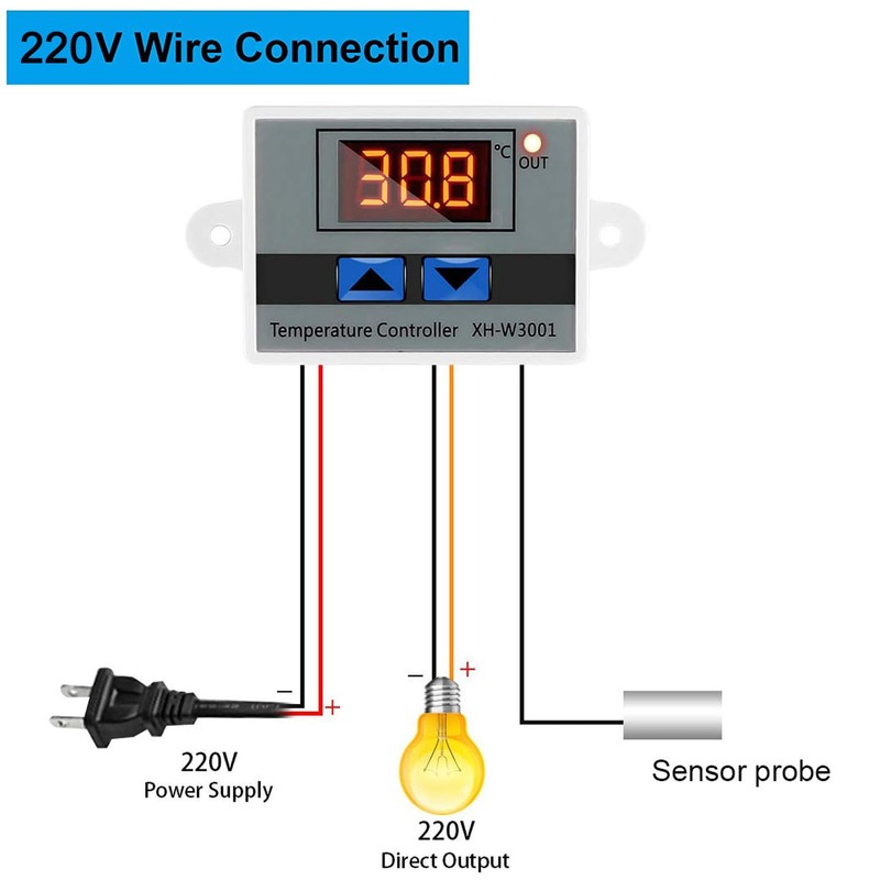 Greluma 1 x AC 110V-220V Digital LED Temperature Controller Module,
