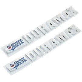 2X Allison Efi Live Duramax Emblems 3D Badge Nameplate Replacement for Duramax (Blue Chrome)
