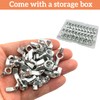 #10-32 Wing Nut 30 Pcs, Carbon Steel Wing Nuts Zinc