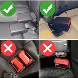 BPA-FREE Buckle Booster (Short Model, With Side Slit), Raises & Stabilizes Your Buckle - Fasten Your Car Seat Belt Easily - Innovative Design Snaps Around Receptacle - Fun Kid Safety Stickers (1-Pack)