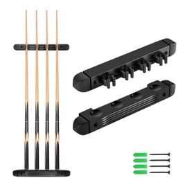 Billiard cue Wall Rack, Pool Stick Holder (Black Color, 4 cue)