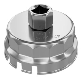 YZYUN Oil Filter Wrench Compatible with Toyota Corolla/Prius, 64mm 14 Flute Oil Filter Removal Tool for Prius,Prius V,Corolla,Matrix,CT200h,iM,iQ, 1.8 Liter Engines