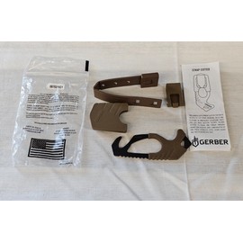 Gerber Seatbelt Strap Cutter Glass Breaker Knife 0870215C1 Brown Rescue Tool