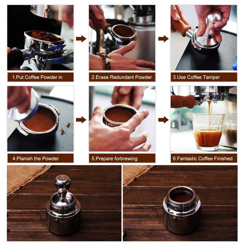 Coffee Tamper Press Chromed (53 mm / 2.1")