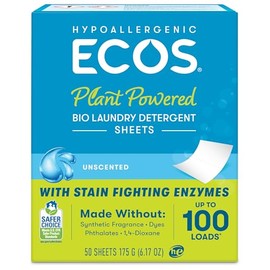 Ecos, Laundry Detergent Liquidless Free Clear 50 Count, 6.17 Ounce