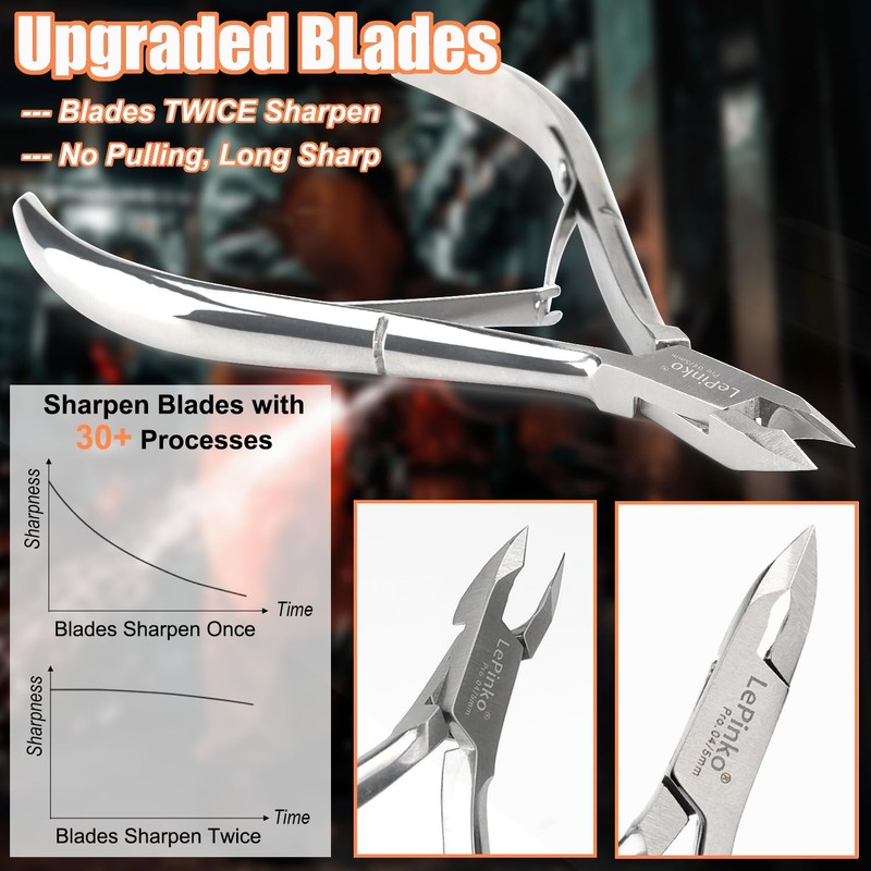 LePinko 4 Packs Upgraded Cuticle Trimmer kit, Sharp Dead Skin