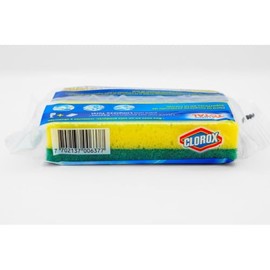 Clorox Fibra Esponja Doble Uso Grande Antimicrobiana. Ideal para Cocina, Limpieza Profunda x 1u