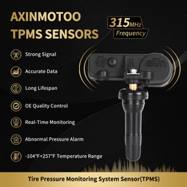 AXINMOTOO TPMS Sensor, 4PCS 315MHz Tire Pressure Monitoring Sensor Replacement for Chrysler 200 Aspen Pacifica Sebring, for Dodge Avenger Caravan Durango, for Jeep Commander Grand Cherokee 56029479AB