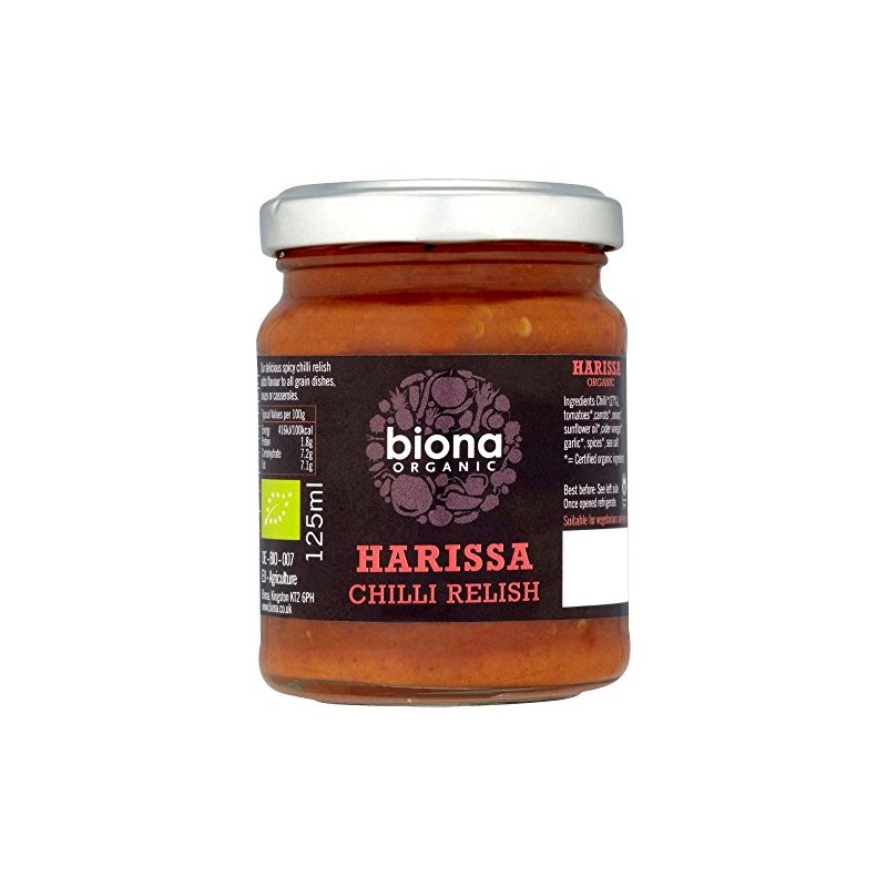 Biona | Harissa Relish - Prepared | 6 x 125G