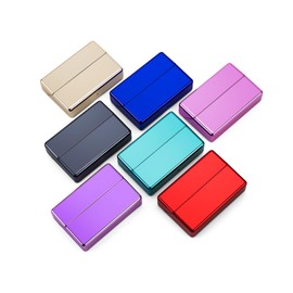 somosuソモス 加熱式タバコ保護ケース IQOSに対応ケース 超薄い メッキケース 防湿 箱潰れ対策 多彩な色 （ピンク）