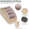 molshine Remote Control Holder with 5 Compartments,Pu Leather Office Organization