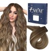 Fshine Balayage Sew in Hair Extensions 22 Inch Medium Brown