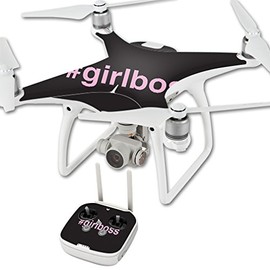 MightySkins Skin Compatible With DJI Phantom 4 Quadcopter Drone – Girl Boss | Protective, Durable, and Unique Vinyl Decal wrap cover | Easy To Apply, Remove, and Change Styles | Made in the USA