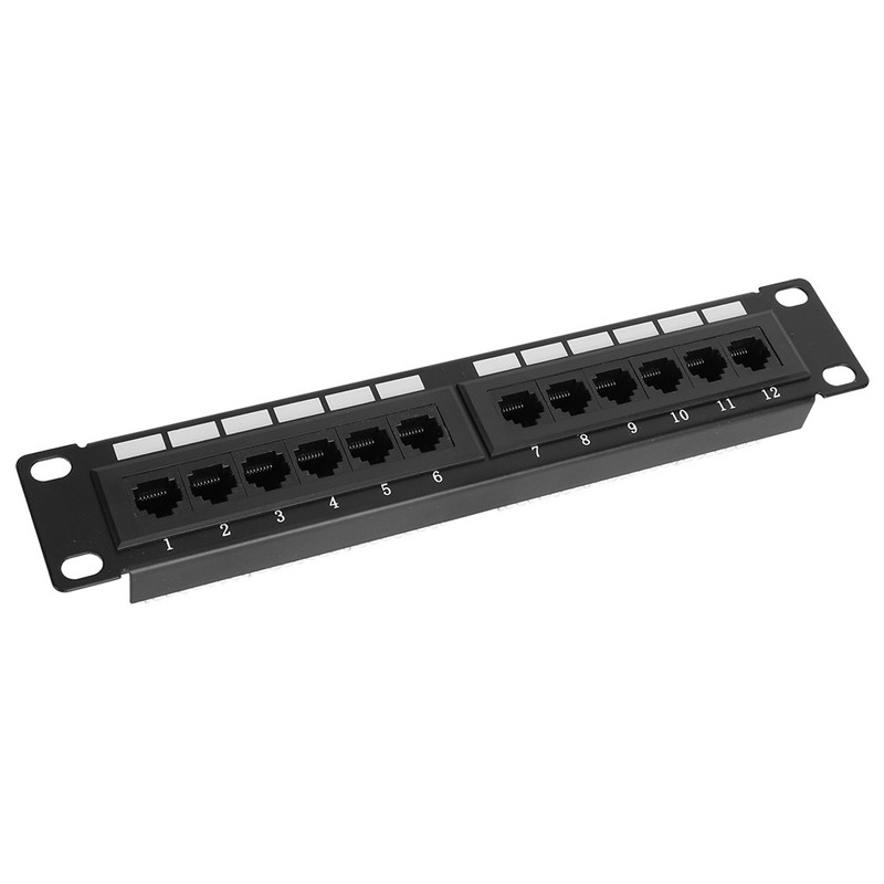 UTP 12Port Cable Rack CAT6 RJ45 Ethernet Network Data Patch