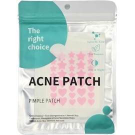 The Right Choice Parches hidrocoloides para cubrir granos e imperfecciones, calcomanías con ácido salicílico, aceite de árbol (Rosa)