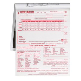 J. J. Keller & Associates, Inc. 2-In-1 Driver Daily Log Book 5-pk. with Detailed Driver Vehicle Inspection Report & Simplified Recap - Book Format with 31 Sets, 2-Ply Carbonless, 8.5" x 11"