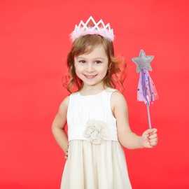 BESTOYARD Magic Stick, Cosplay Tool, Princess Accessory, Magic Stick, Princess, Costume Accessory, Cute, Gift, Birthday Cosplay, Set of 4 (Purple+Blue+Yellow+Pink)