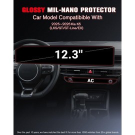 ASZSK For 4PCS 2025 2026 Kia K5 12.3 Inch Touchscreen & AC High Clarity Screen Protector - K5 (LXS/GT/GT-Line/EX) Accessories