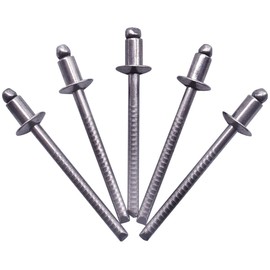 SKIR'CO Stainless Steel Blind Rivets 4.0 x 6 mm Dome Head Pop-Rivets DIN 7337 A2 Rivets Thumb Mandrel Pack of 150