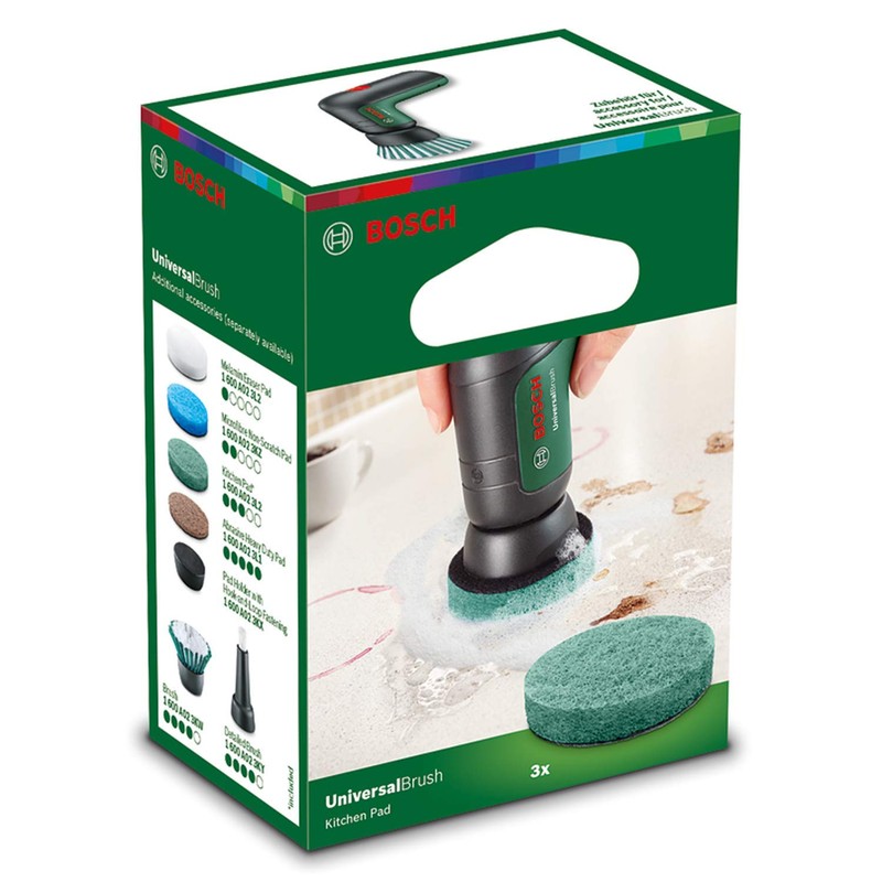 Bosch 1600A023L0 DIY BRUSH Accessories Kitchen Pad 3 Pack Green