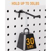 INCLY 60 Pack 4 Inch Black Pegboard Hooks, 1/4" Heavy