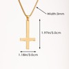 Scddboy Upside Down Cross Necklace,316L Stainless Steel Inverted Cross Pendant,Satanic