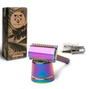 ANYMALE® Sustainable Safety Razor Rainbow Edition - Set with Holder
