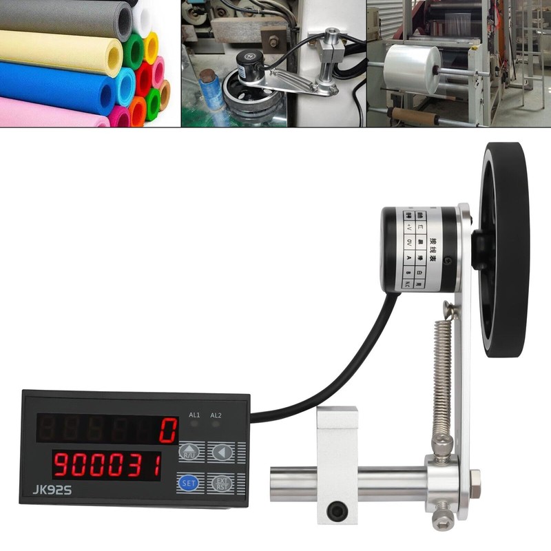 Digital Length Meter Counter w/Display & Wheel Sensor, Dual Relay