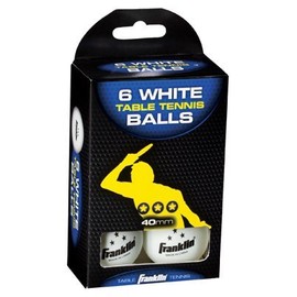 Franklin Sports 57102 White Table Tennis Balls, 6 Pack