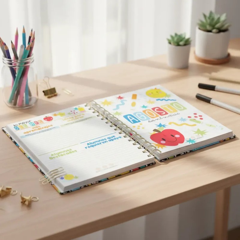 Agenda Premium Happy Docente 2026-2027 (medio Oficio)