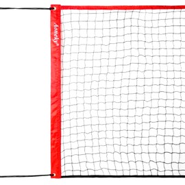 Aoneky 32ft/21ft/15ft Red Portable Volleyball Net for Beach Pool (32ft)