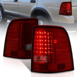 AJP Distributors Rear Bumper LED Tail Lights Brake Stop Signal Driving Lamps Left + Right Driver & Passenger Assembly Pair Upgrade Compatible/Replacement For Explorer 2002 2003 2004 2005 02 03 04 05