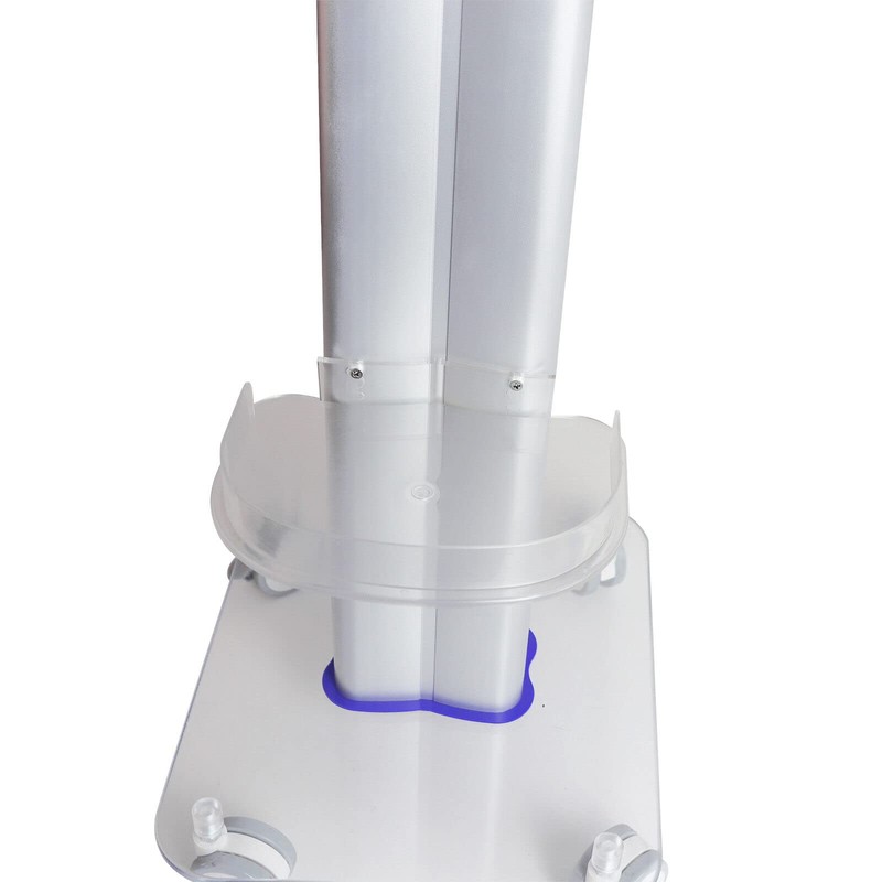 MhdunueSK Beauty Salon Trolley,White and Transparent Salon Pedestal SPA Acrylic