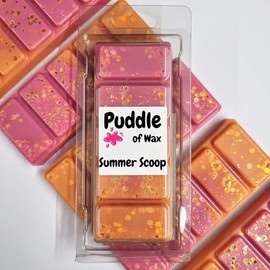Puddle of Wax - Summer Scoop Soy Wax Melt Snap Bar - 50g - Sweet Scent - Vegan Friendly - Made in the UK