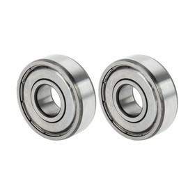 ACROPIX 6201ZZ & Deep Groove Ball Bearings P5 12x32x10mm Lubricated Bearings Double Metal Seal Silver Tone Scooter Skateboard Wheel - Pack of 2
